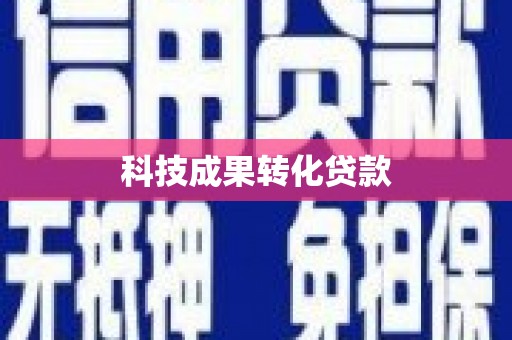 大安科技成果转化贷款