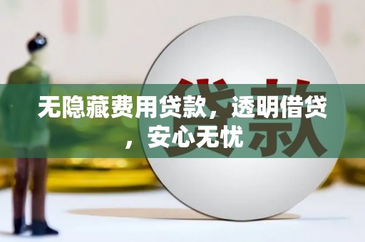 大安无隐藏费用贷款，透明借贷，安心无忧