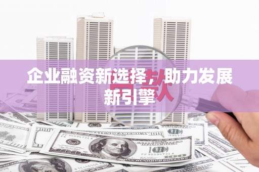 大安企业融资新选择，助力发展新引擎