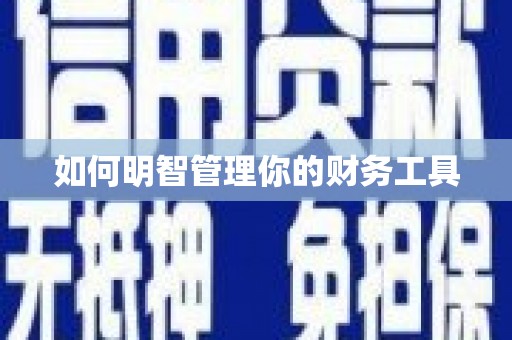大安如何明智管理你的财务工具