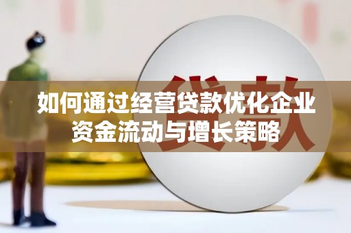 大安如何通过经营贷款优化企业资金流动与增长策略