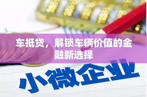 大安车抵贷，解锁车辆价值的金融新选择