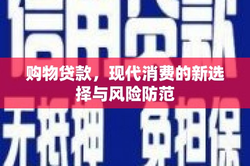 大安购物贷款，现代消费的新选择与风险防范