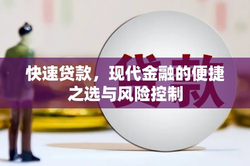 大安快速贷款，现代金融的便捷之选与风险控制