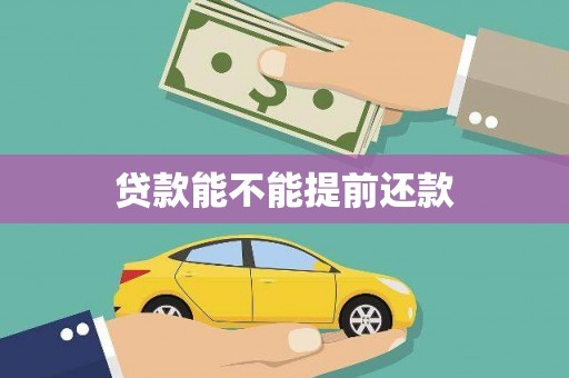 大安贷款能不能提前还款