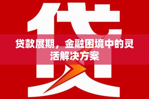 大安贷款展期，金融困境中的灵活解决方案