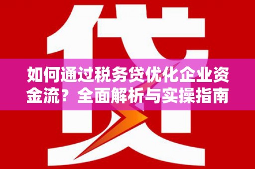 大安如何通过税务贷优化企业资金流？全面解析与实操指南