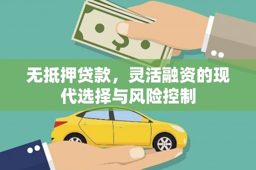 大安无抵押贷款，灵活融资的现代选择与风险控制