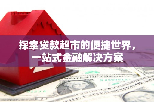 大安探索贷款超市的便捷世界，一站式金融解决方案