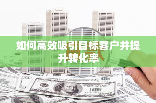 大安如何高效吸引目标客户并提升转化率