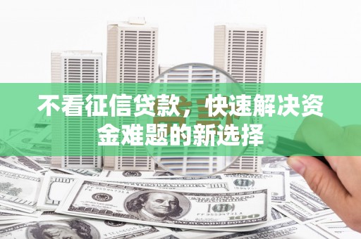 大安不看征信贷款，快速解决资金难题的新选择