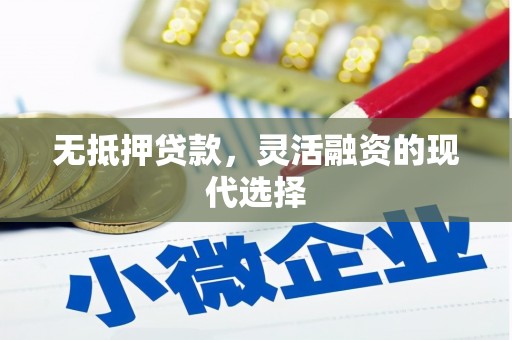 大安无抵押贷款，灵活融资的现代选择