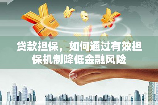 大安贷款担保，如何通过有效担保机制降低金融风险