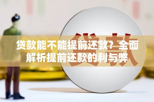 大安贷款能不能提前还款？全面解析提前还款的利与弊
