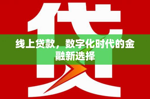 大安线上贷款，数字化时代的金融新选择