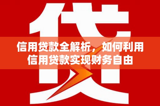 大安信用贷款全解析，如何利用信用贷款实现财务自由